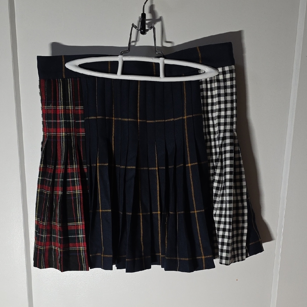 Zara Multi-Patterned Mini Skirt - Red, Black, White